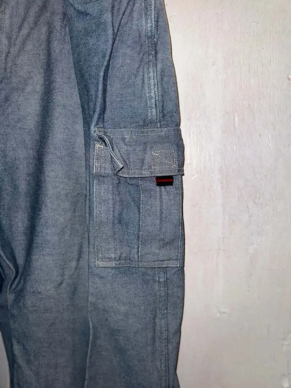 Vintage FUBU Baggy Cargo Carpenter Denim Jeans Size 42x34